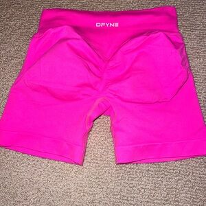DFYNE High-Waist Hot Pink Performance Shorts